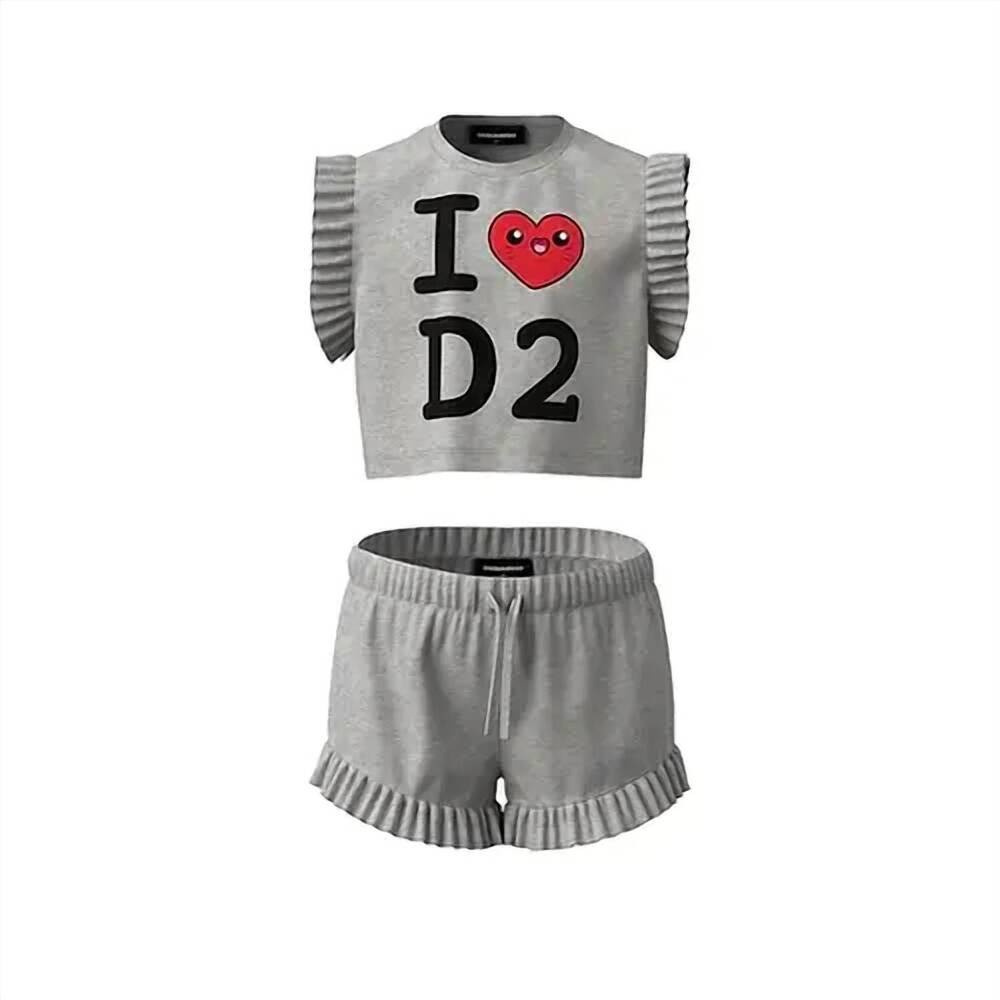 NEW DSQUARED2 girls pajama set in grey
